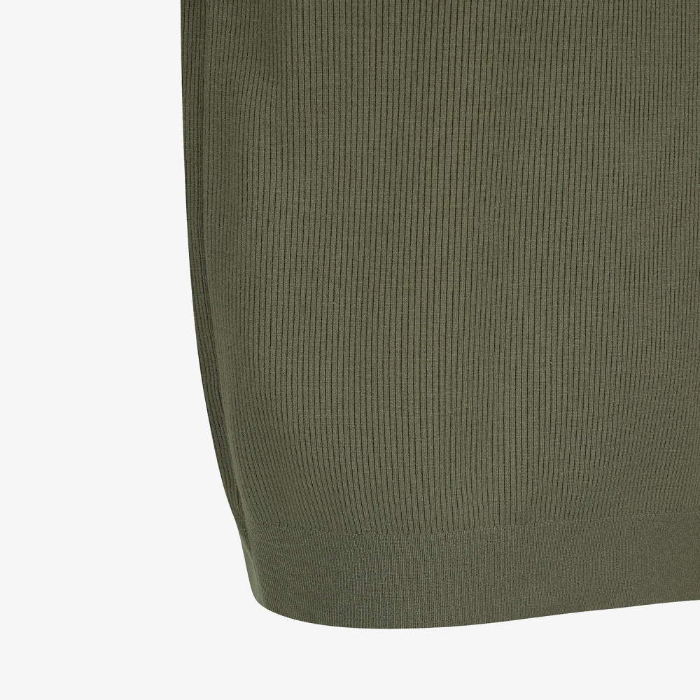 사우스케이프 남성 스트라이프 텍스쳐 하프 집업 니트_카키