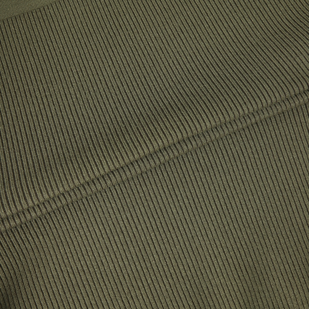 사우스케이프 남성 스트라이프 텍스쳐 하프 집업 니트_카키