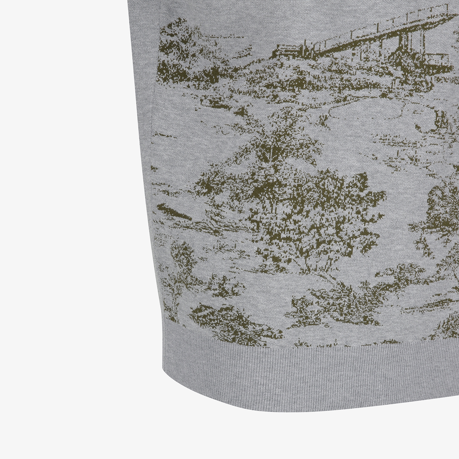 사우스케이프 남성 남해 헤리티지 자카드 니트 풀오버_그레이