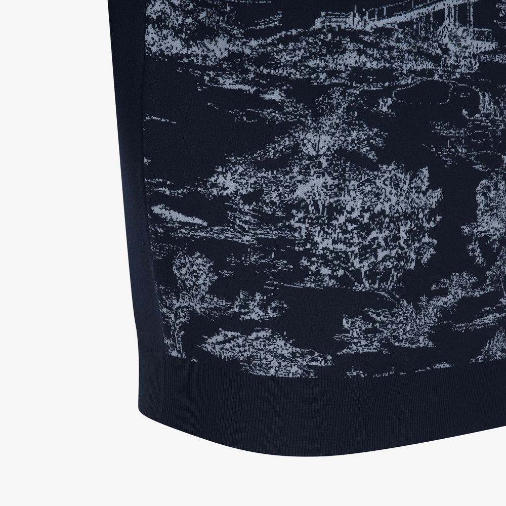 사우스케이프 남성 남해 헤리티지 자카드 니트 풀오버_네이비