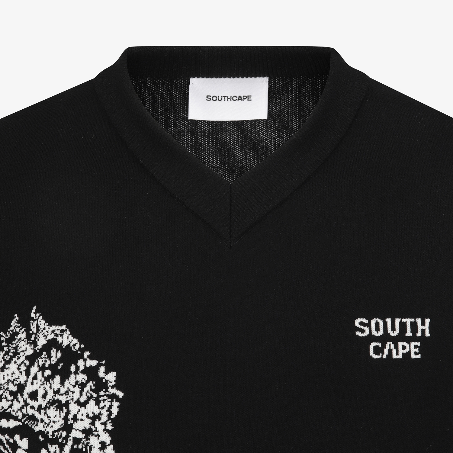 사우스케이프 남성 남해 헤리티지 브이넥 니트 베스트_블랙