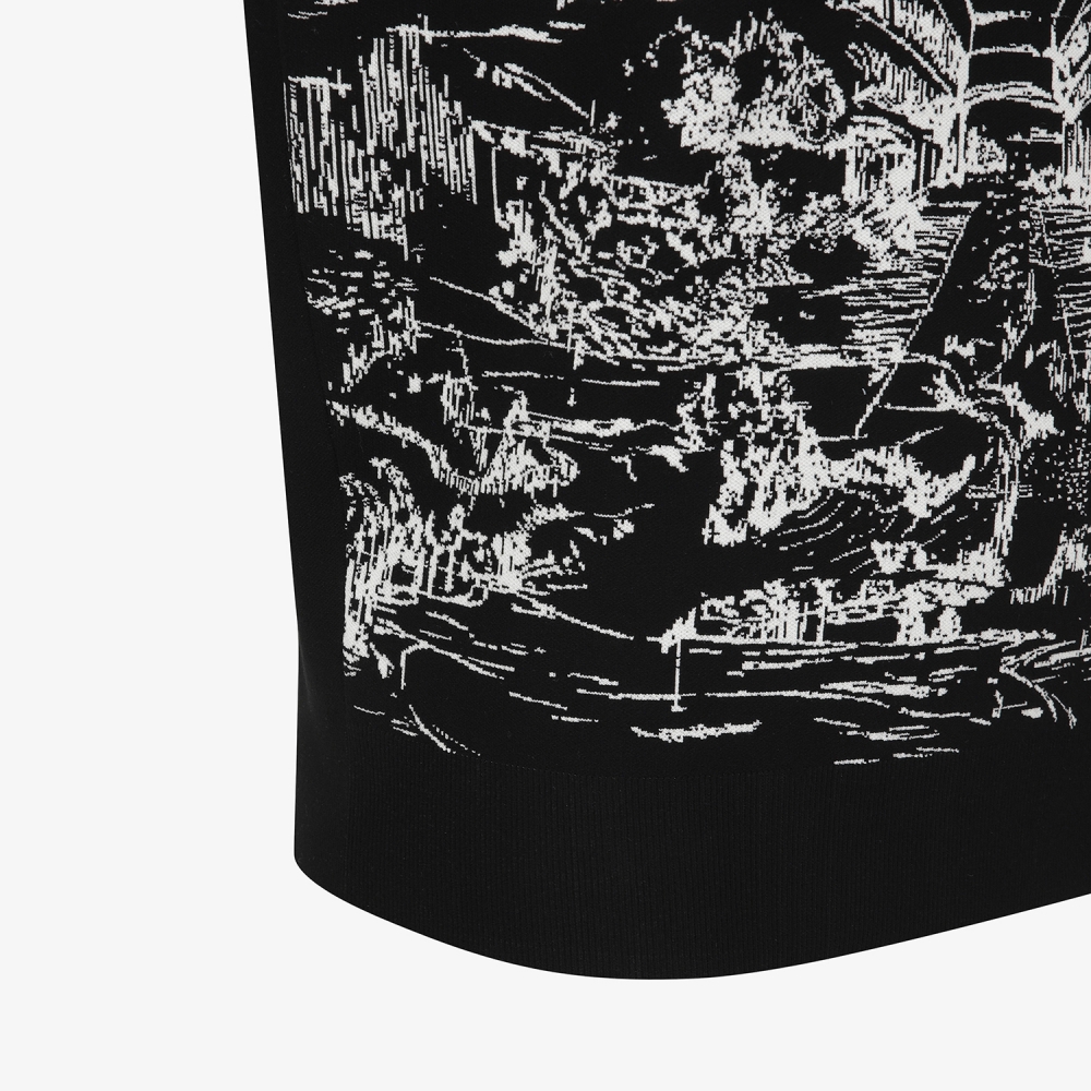 사우스케이프 남성 남해 헤리티지 브이넥 니트 베스트_블랙