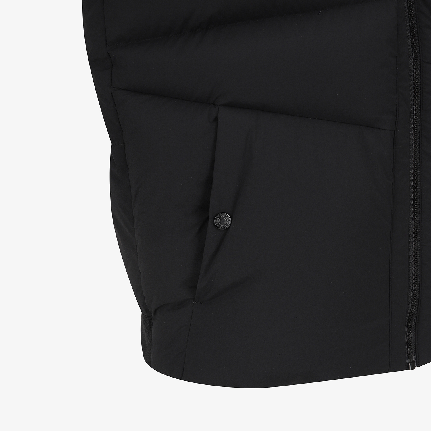 사우스케이프 남성 절개 구스 다운 베스트_블랙