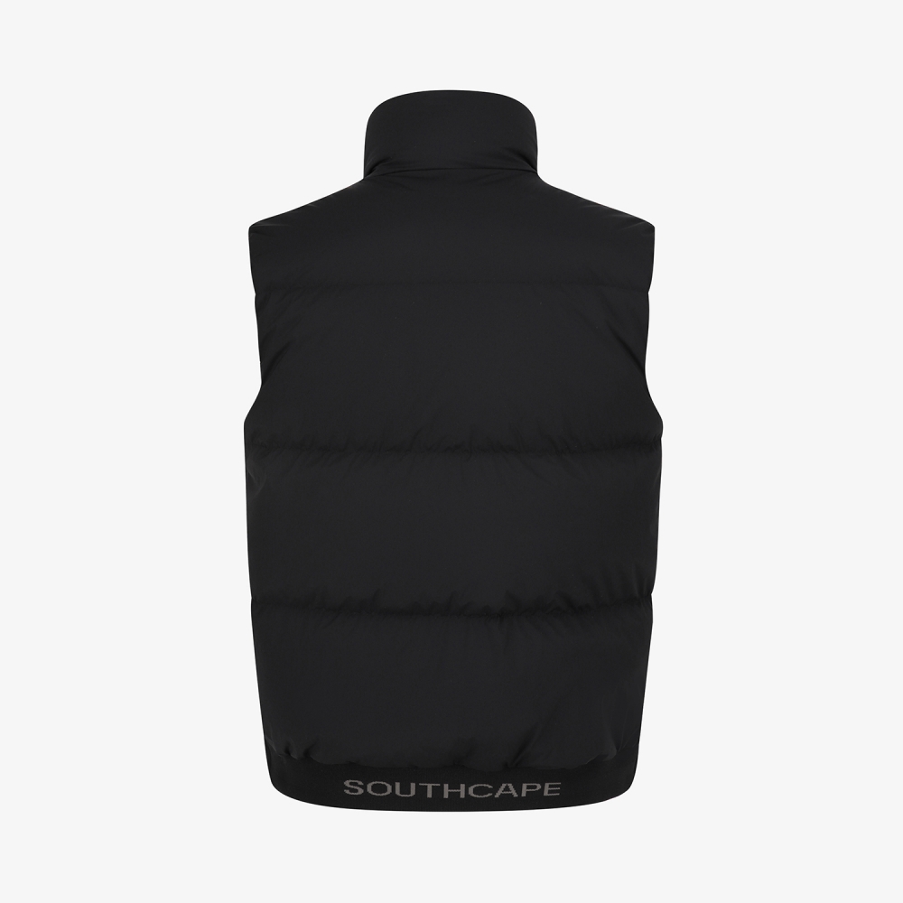 사우스케이프 남성 절개 구스 다운 베스트_블랙