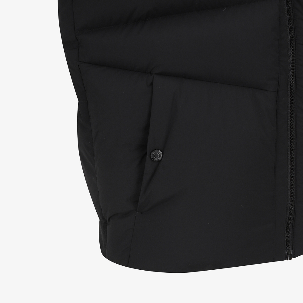 사우스케이프 남성 절개 구스 다운 베스트_블랙