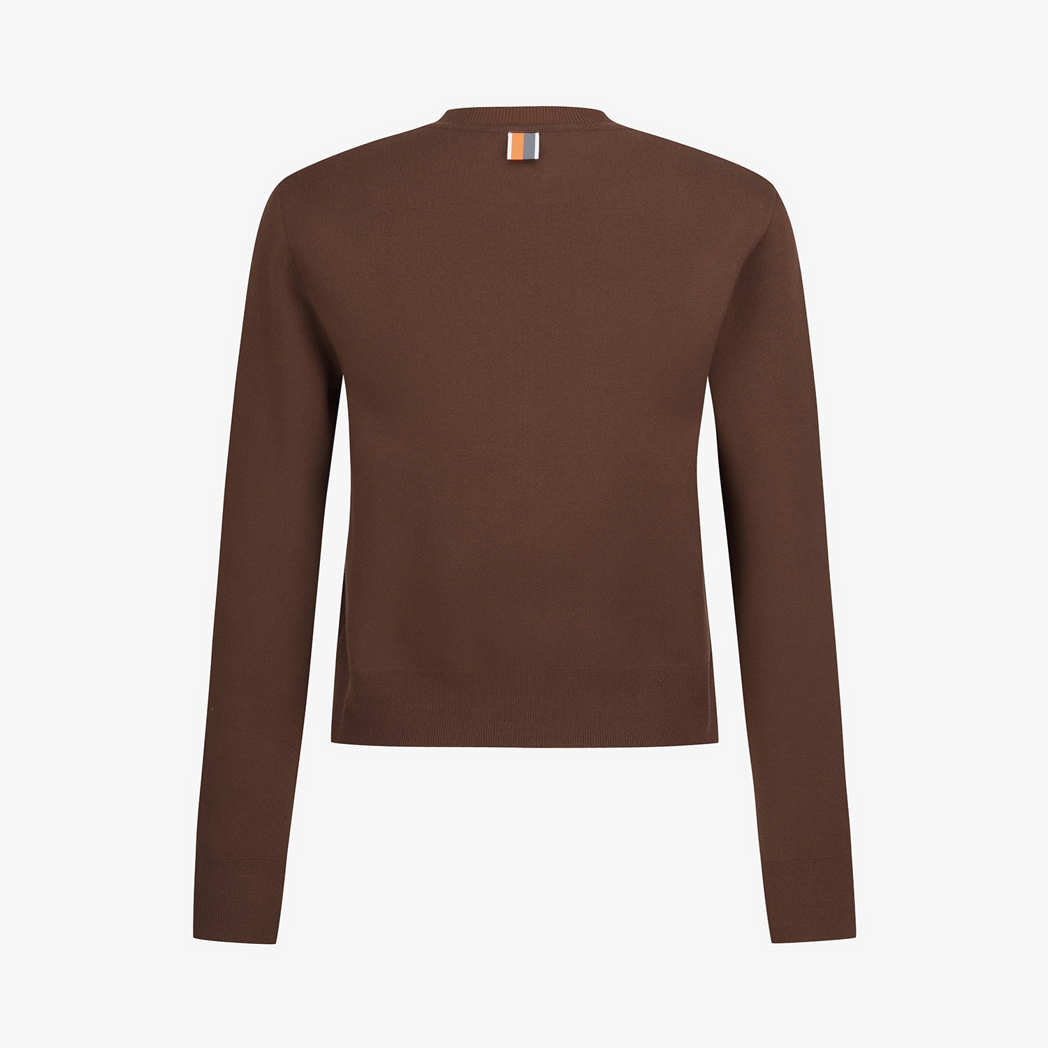 여성 사우스크로스 니트 하프넥 집업 가디건_브라운