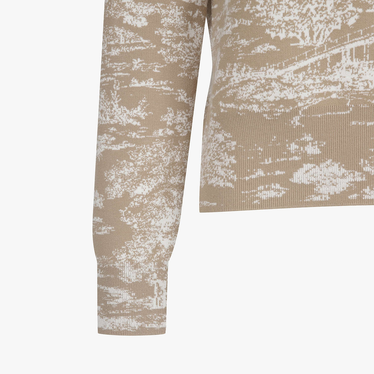 사우스케이프 여성 남해 헤리티지 카라 하프집 니트 풀오버_베이지