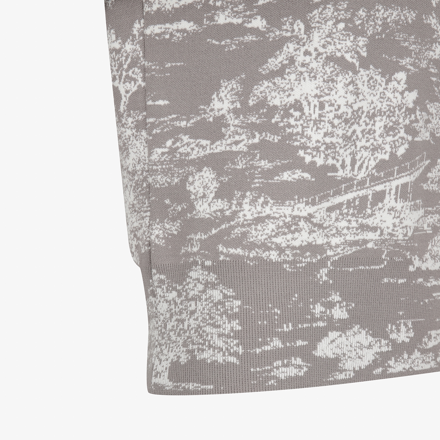 사우스케이프 여성 남해 헤리티지 카라 하프집 니트 풀오버_그레이