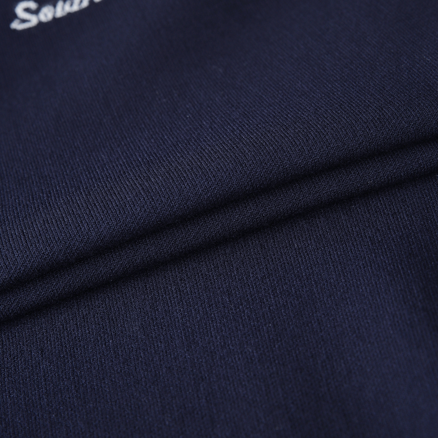 여성 사우스크로스 소매 로고 포인트 니트 풀오버_네이비