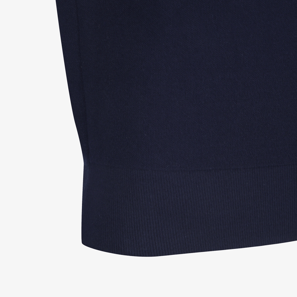 여성 사우스크로스 소매 로고 포인트 니트 풀오버_네이비