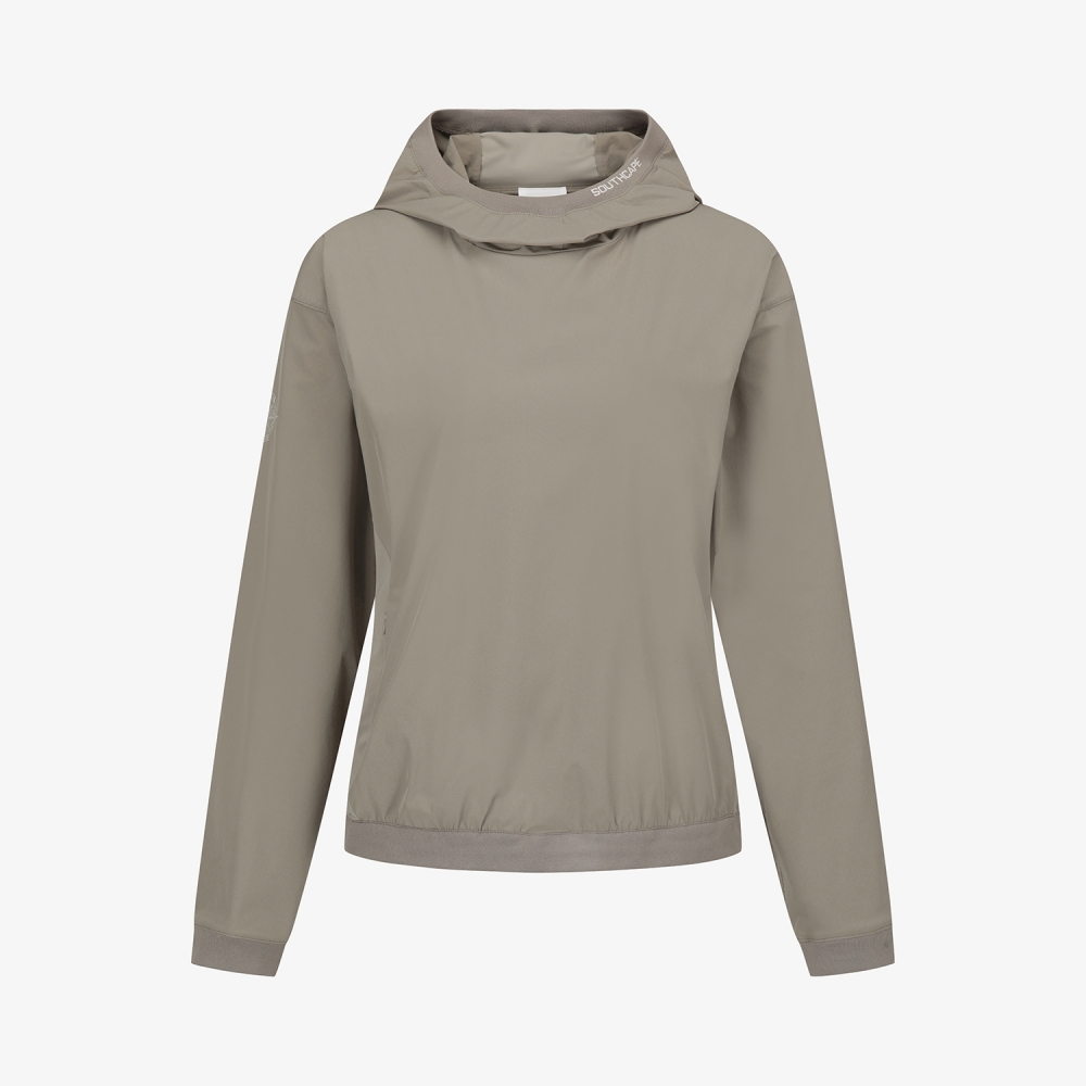 여성 사우스크로스 하이넥 후드 아노락_카키 베이지