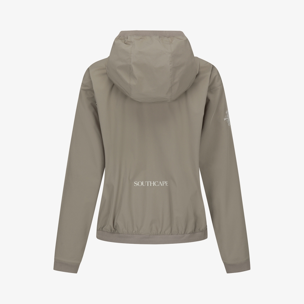 여성 사우스크로스 하이넥 후드 아노락_카키 베이지