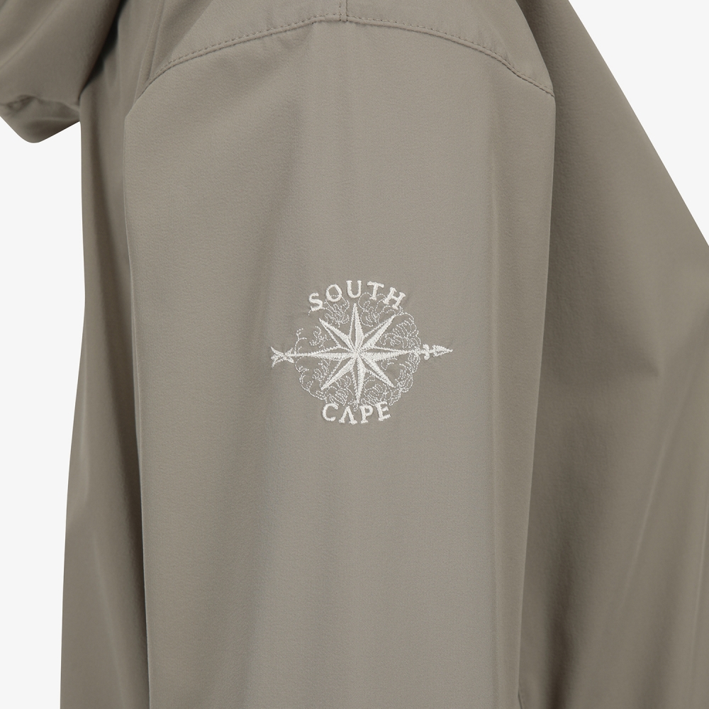 여성 사우스크로스 하이넥 후드 아노락_카키 베이지