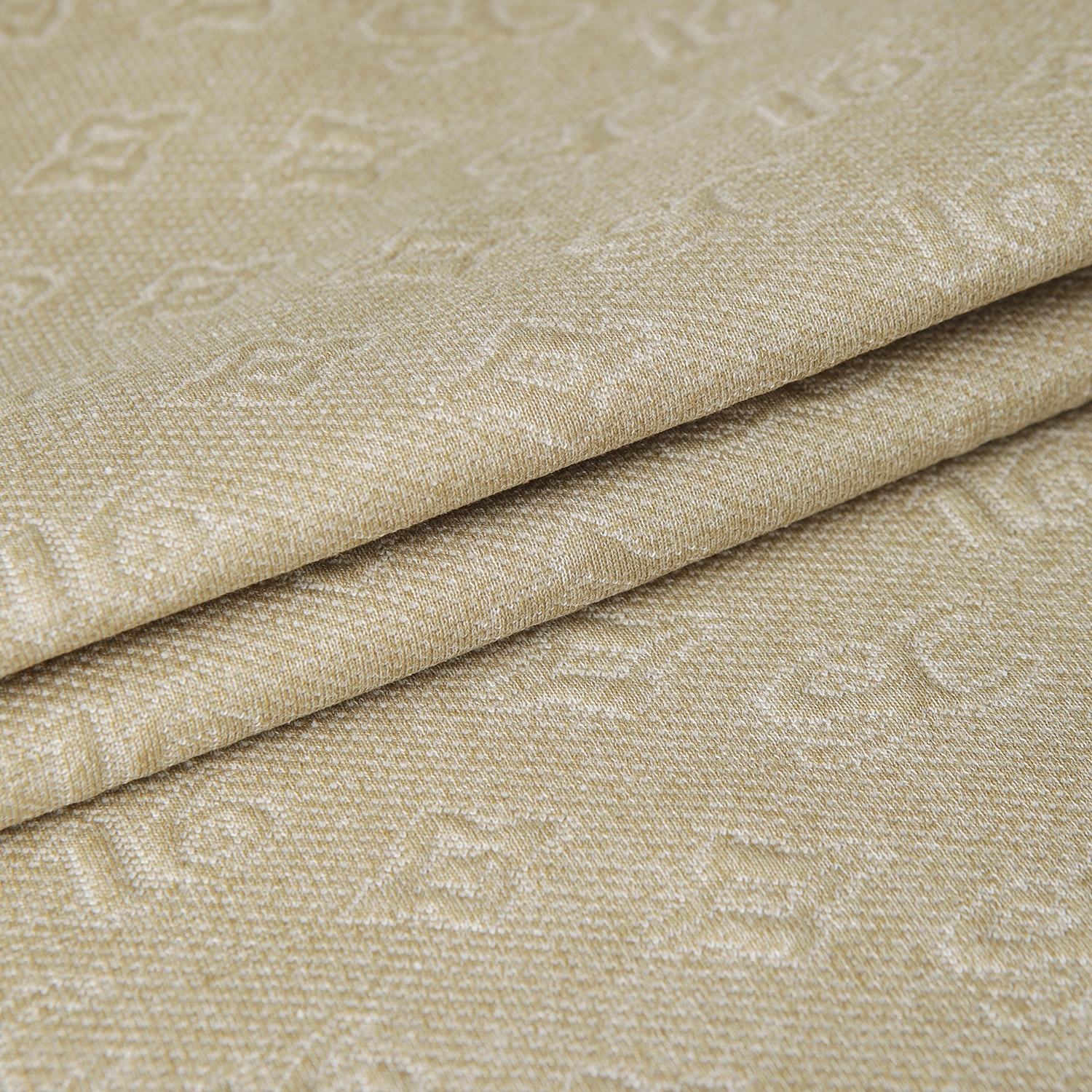 사우스케이프 여성 모노그램 패턴 자카드 카라 티셔츠_카키 베이지