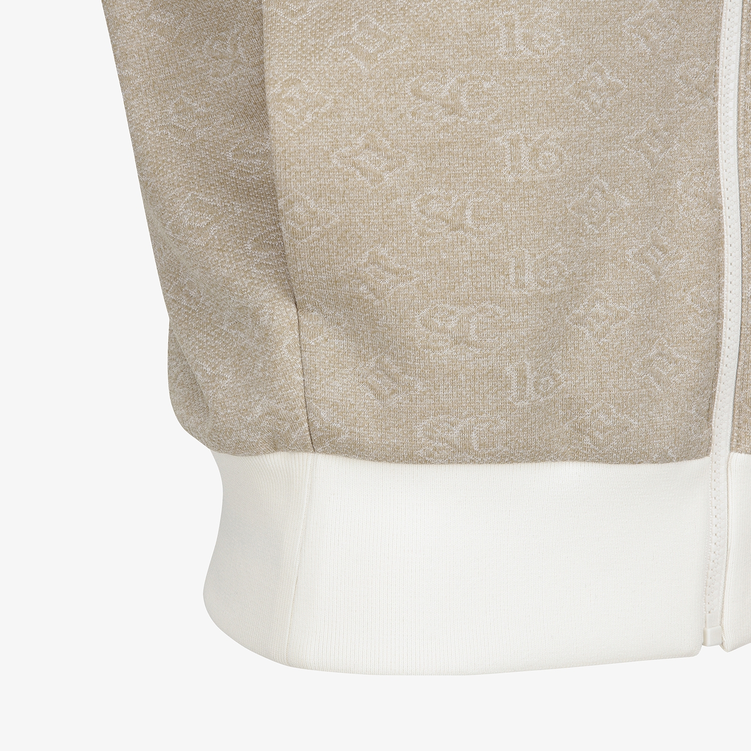 사우스케이프 여성 모노그램 패턴 자카드 리버시블 베스트_카키 베이지