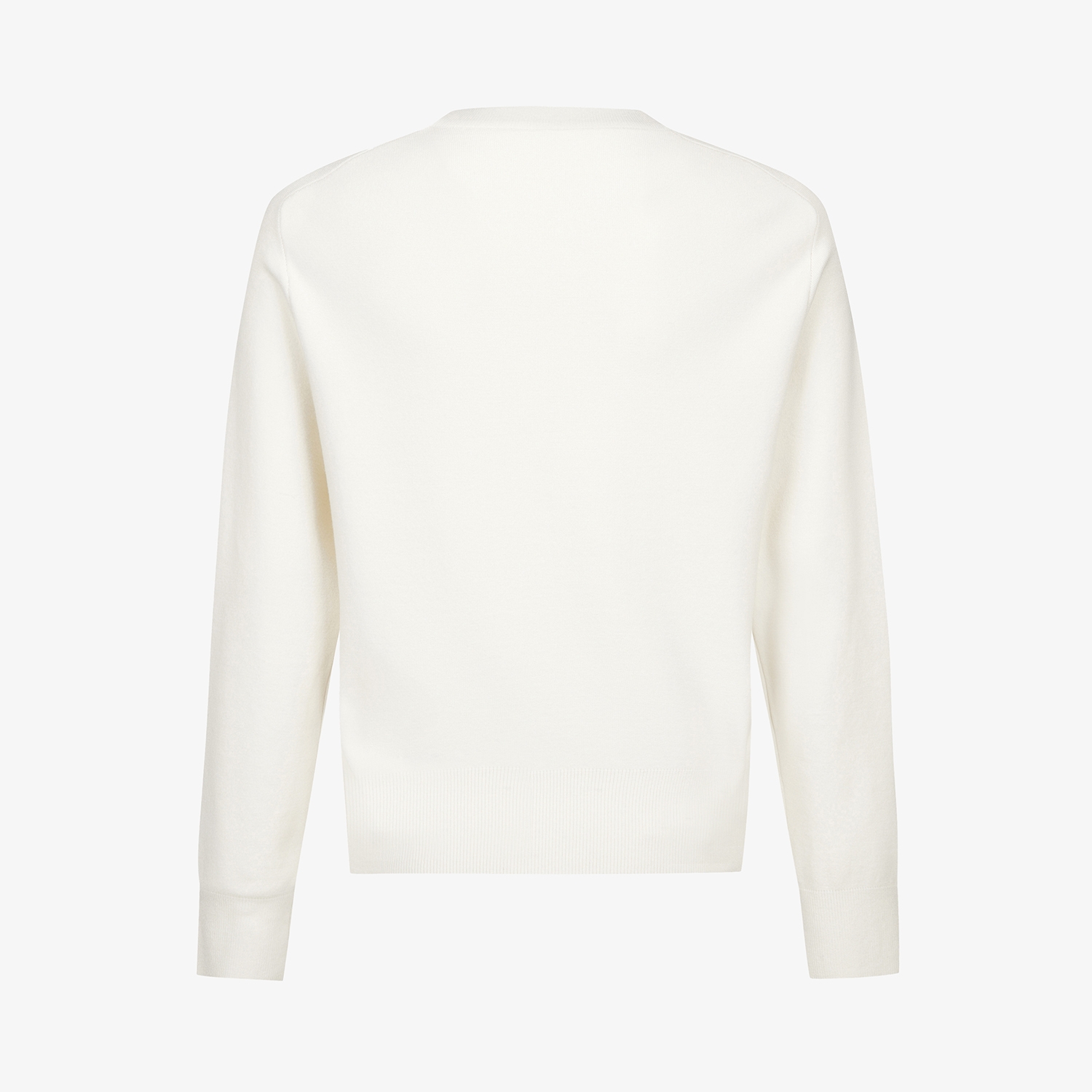 여성 사우스크로스 오버핏 라운드넥 니트 풀오버_크림