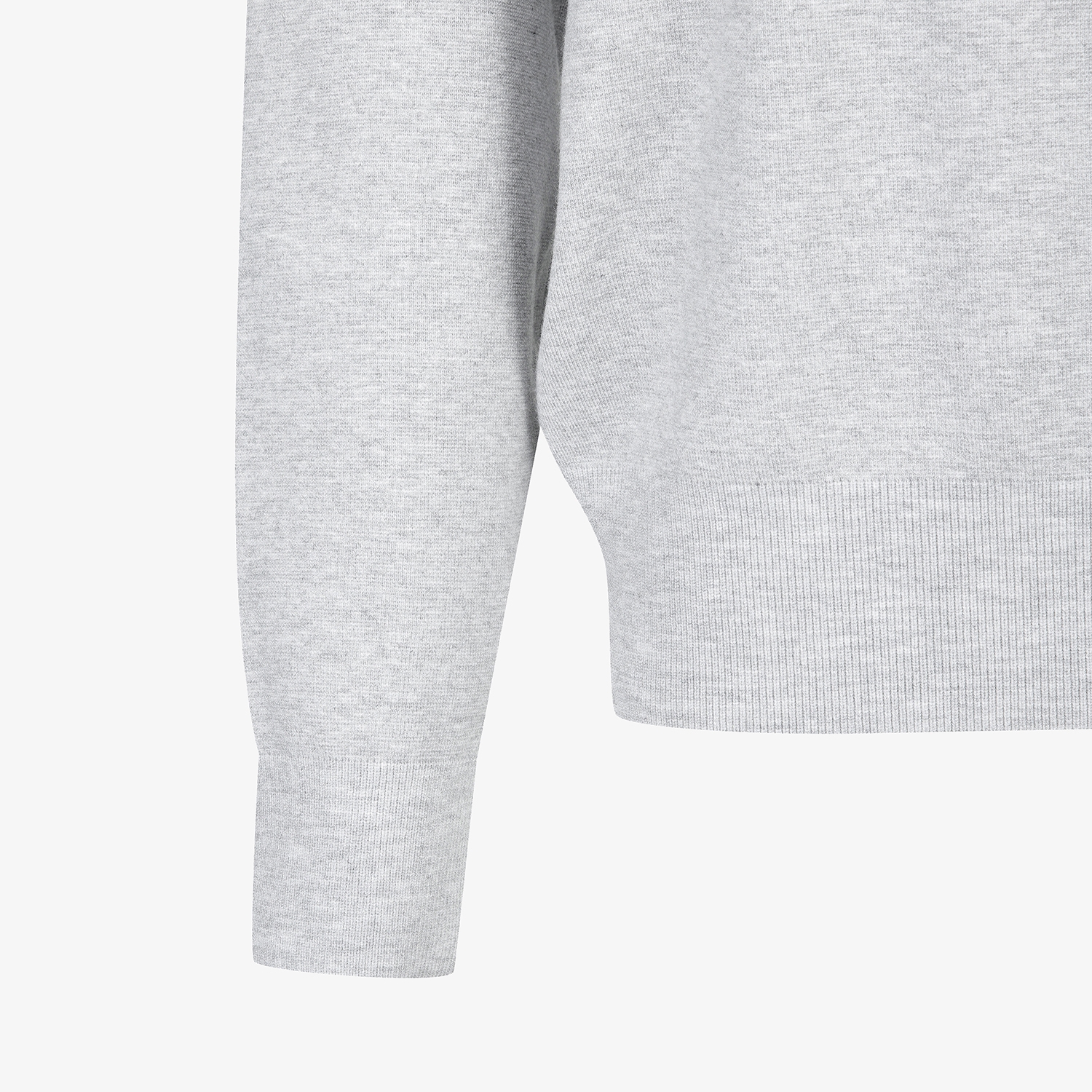 여성 사우스크로스 오버핏 라운드넥 니트 풀오버_그레이