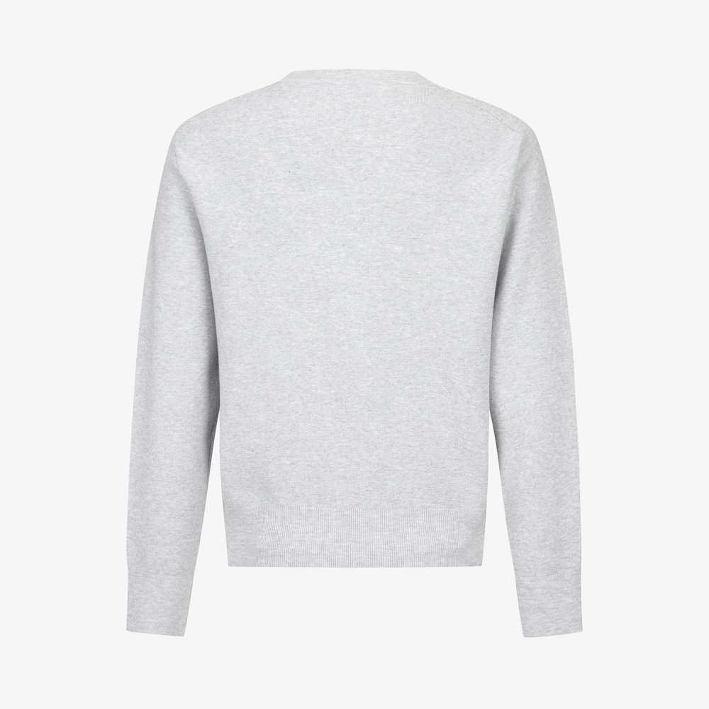 여성 사우스크로스 오버핏 라운드넥 니트 풀오버_그레이