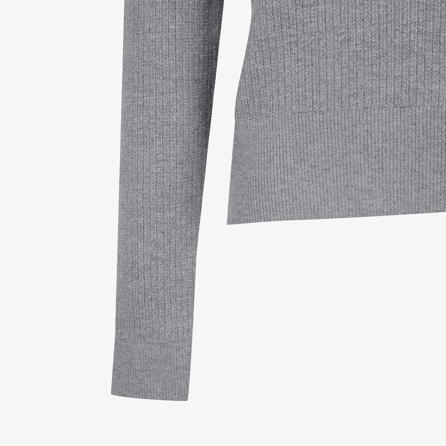 사우스케이프 여성 울 카라 니트 풀오버_그레이