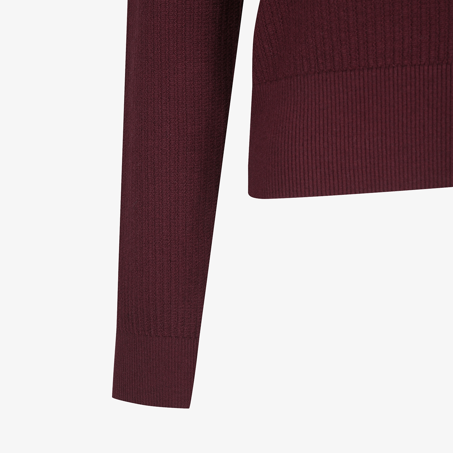 사우스케이프 여성 울 카라 니트 풀오버_와인