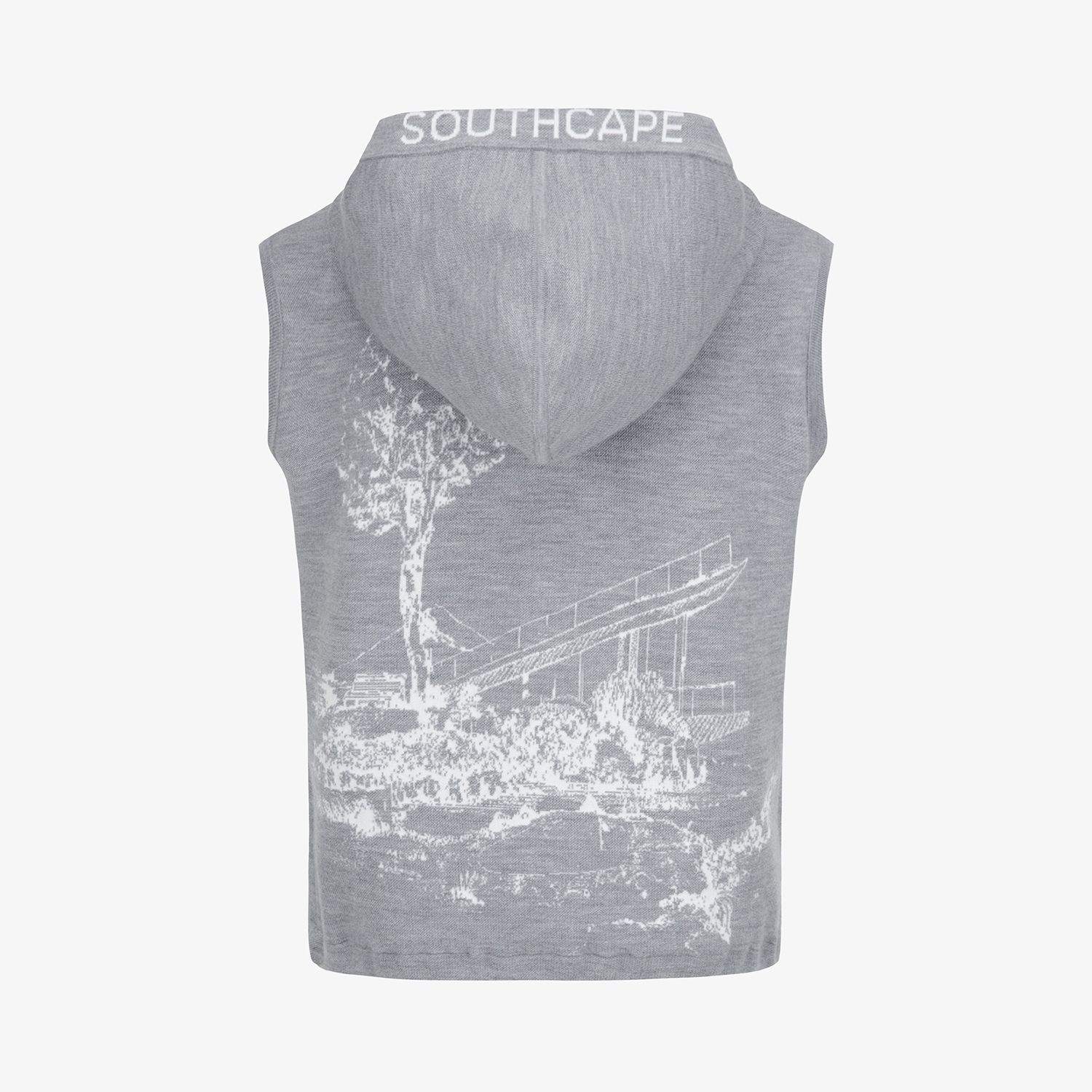 사우스케이프 여성 선라이즈 하우스 니트 집업 베스트_그레이