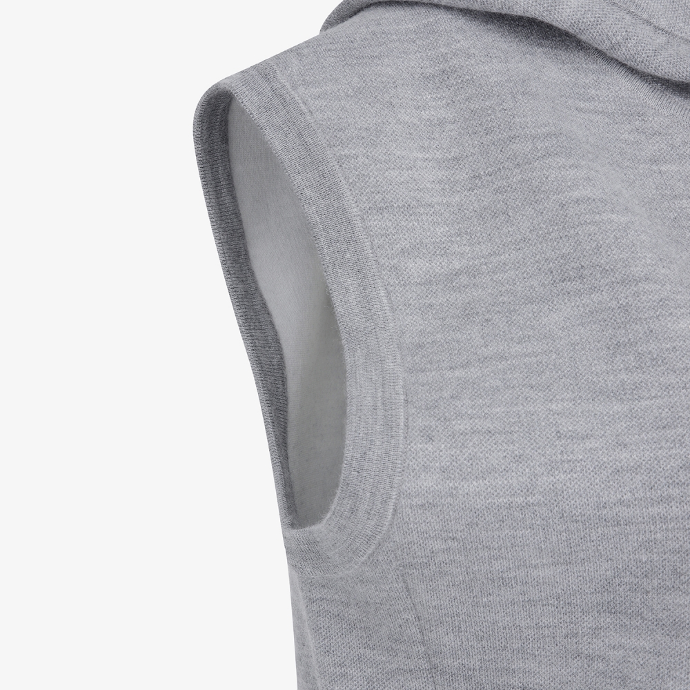 사우스케이프 여성 선라이즈 하우스 니트 집업 베스트_그레이