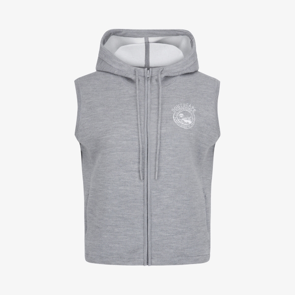 사우스케이프 여성 선라이즈 하우스 니트 집업 베스트_그레이