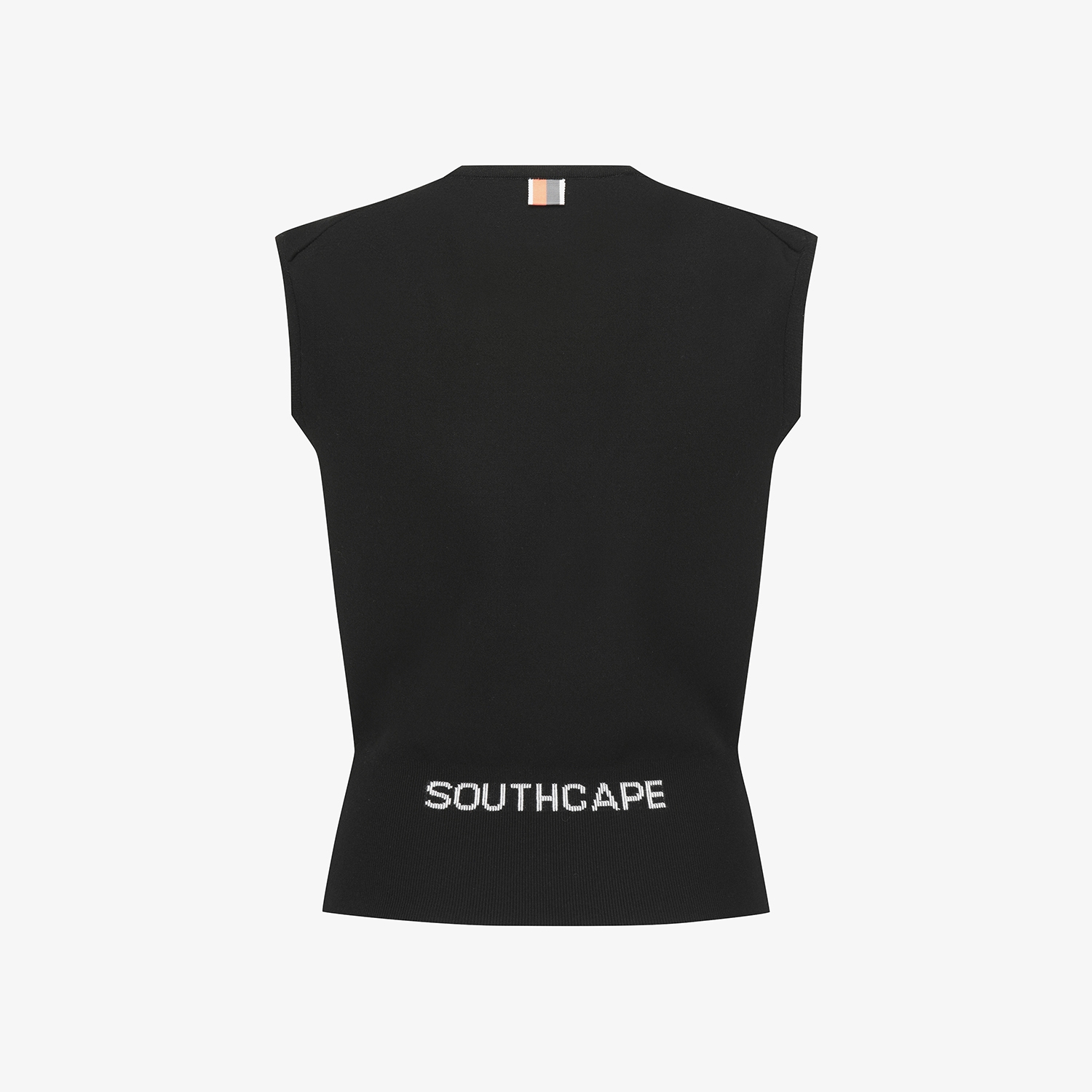 여성 사우스크로스 라운드넥 니트 베스트_블랙