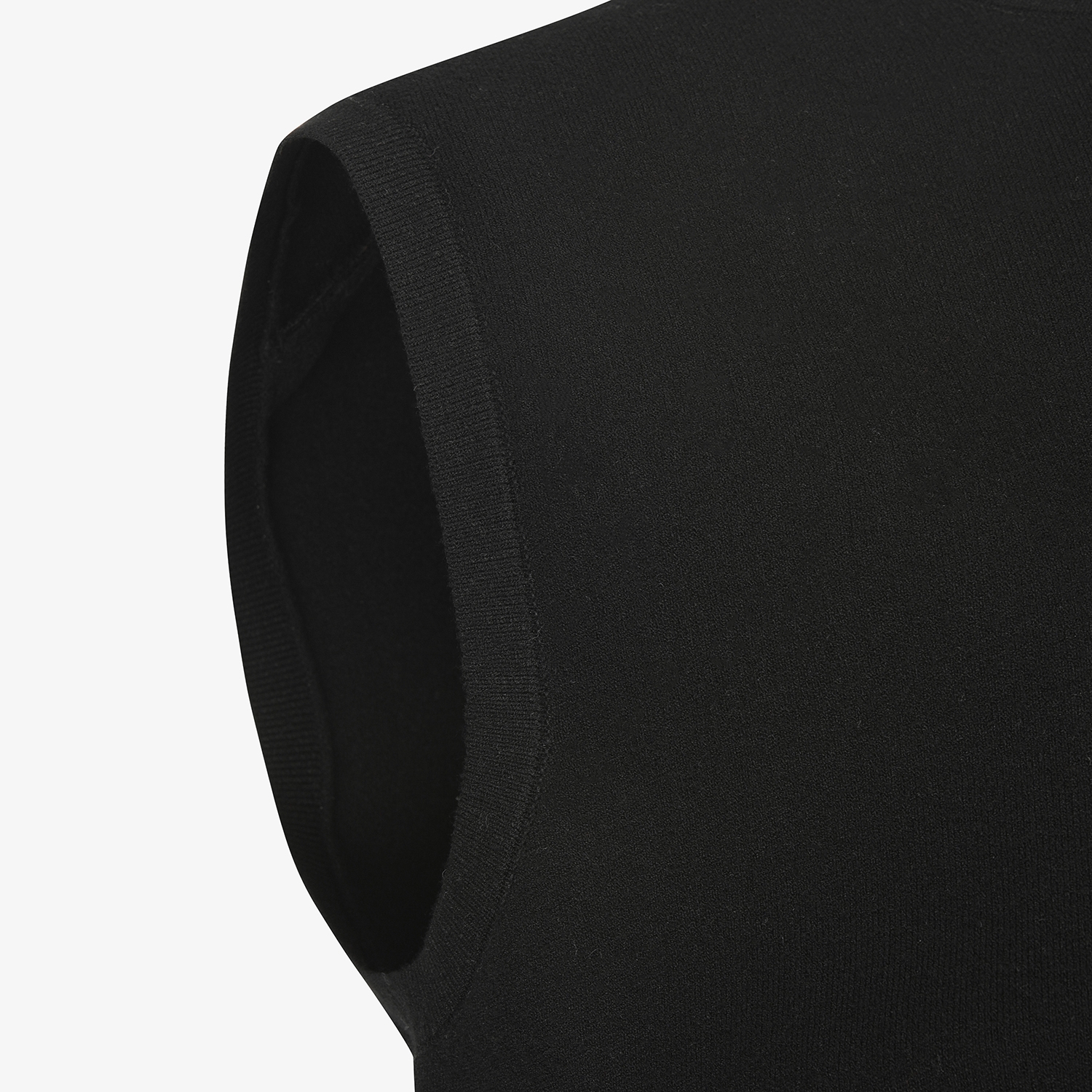 여성 사우스크로스 라운드넥 니트 베스트_블랙