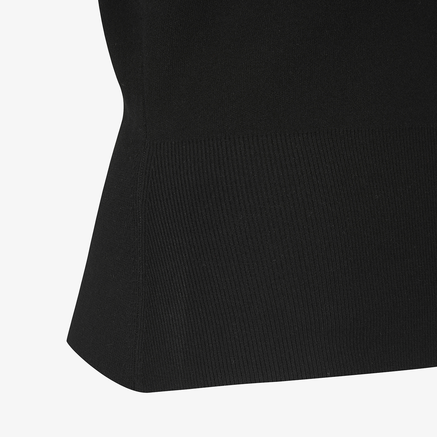 여성 사우스크로스 라운드넥 니트 베스트_블랙