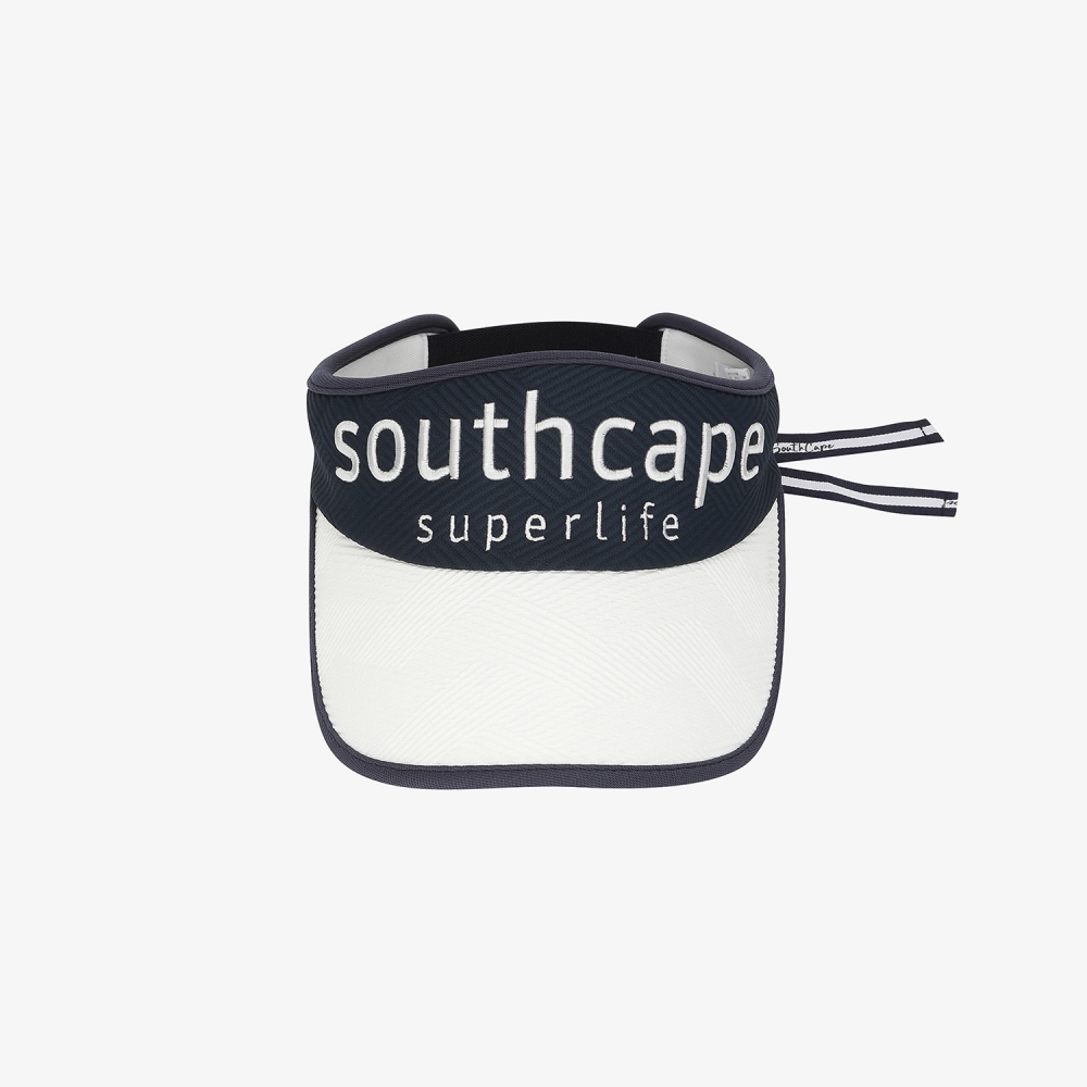 사우스케이프 여성 자카드 수퍼라이프 리본 바이저_네이비