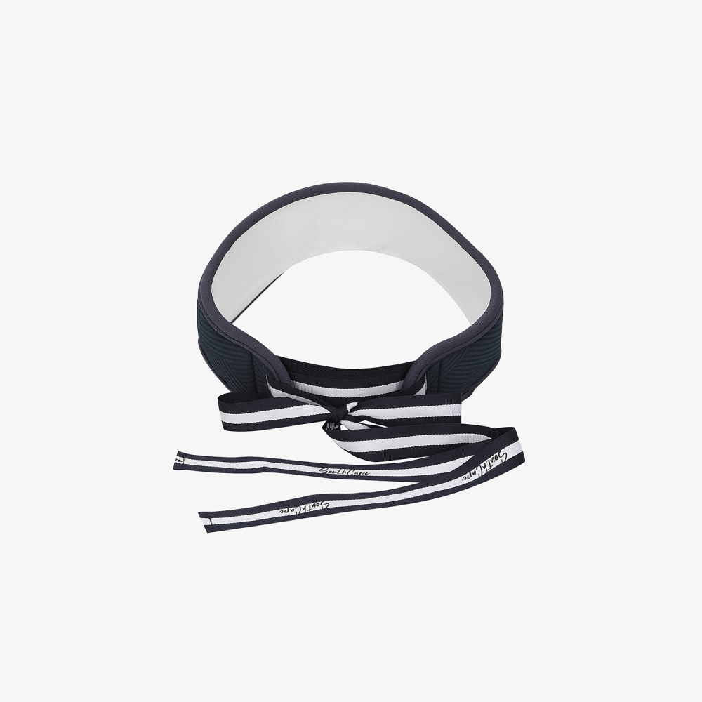 사우스케이프 여성 자카드 수퍼라이프 리본 바이저_네이비