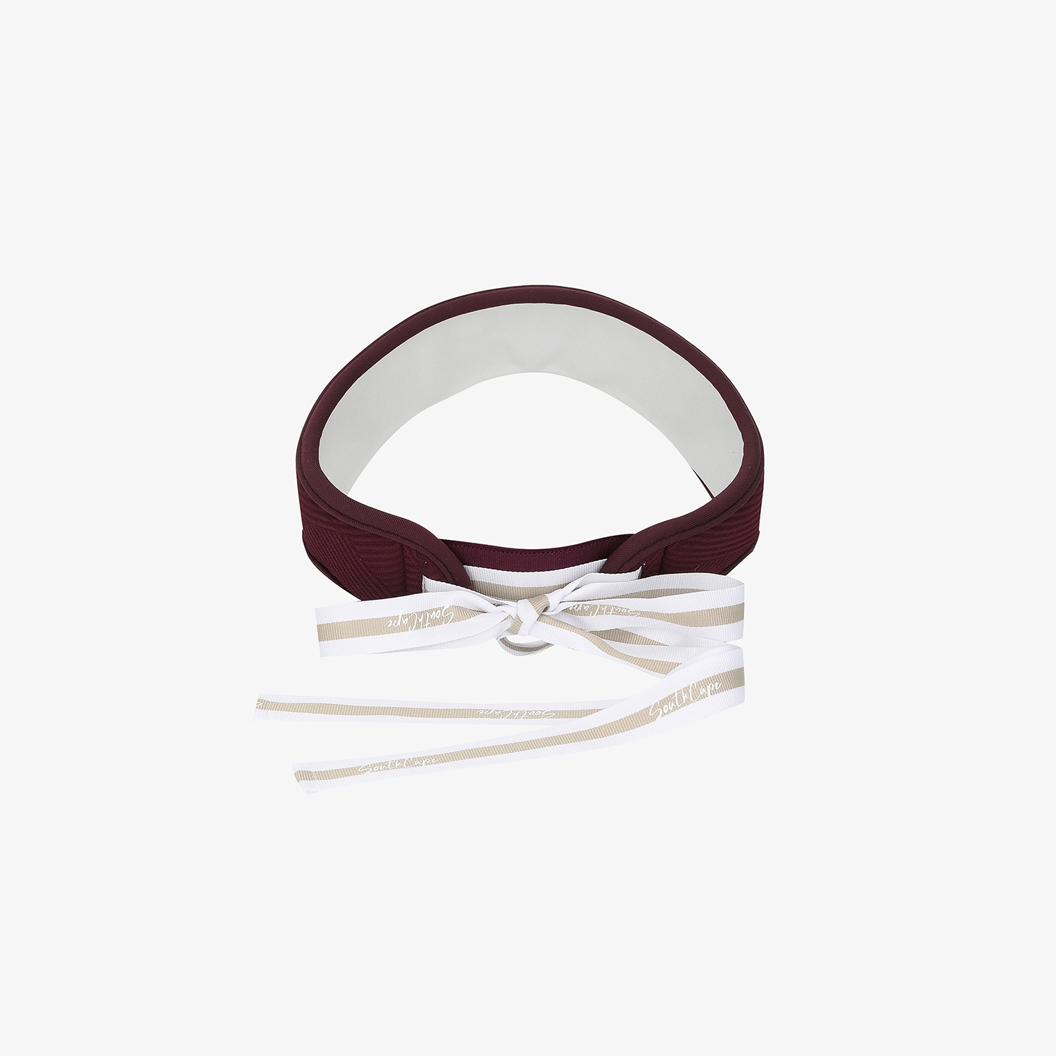 사우스케이프 여성 자카드 수퍼라이프 리본 바이저_와인