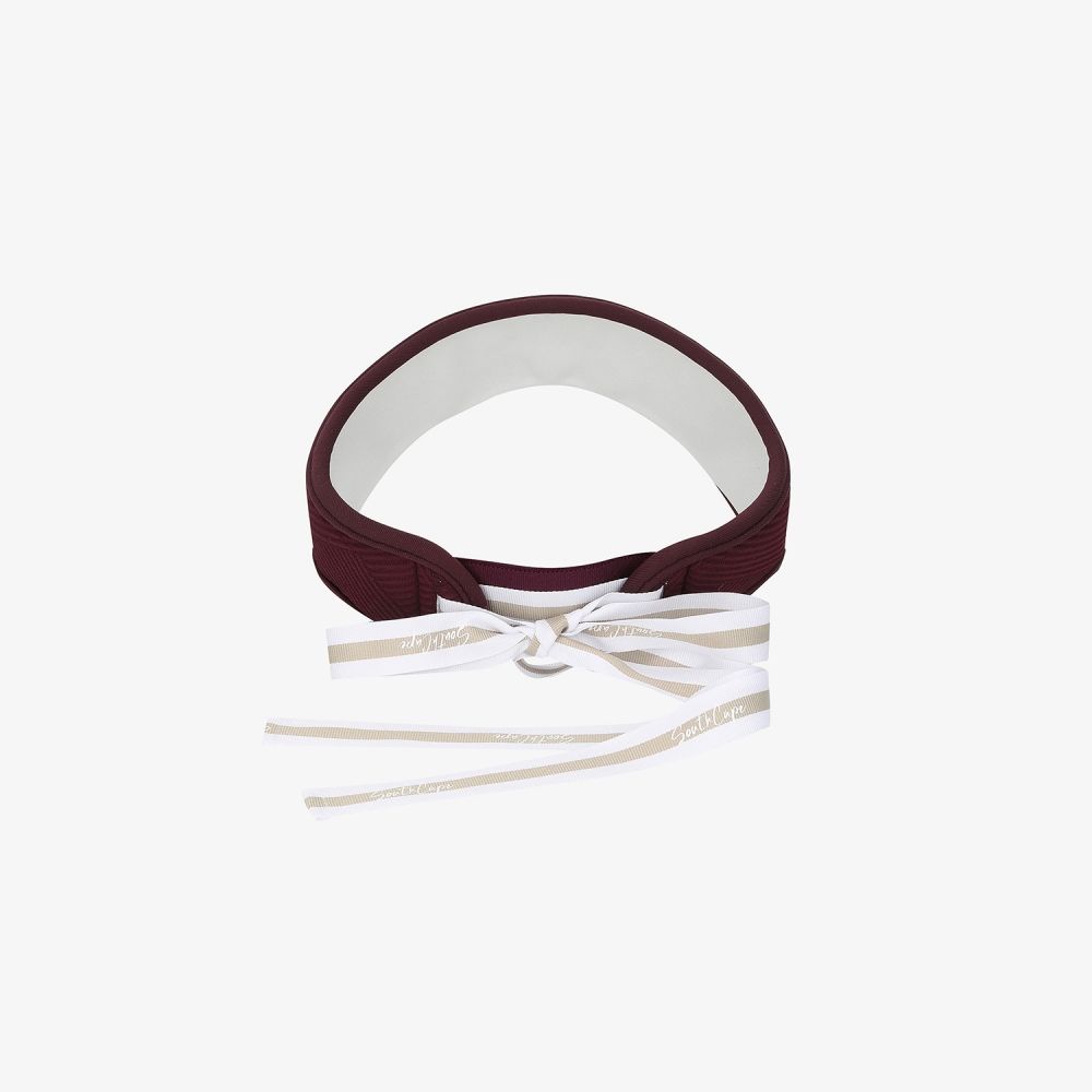 사우스케이프 여성 자카드 수퍼라이프 리본 바이저_와인