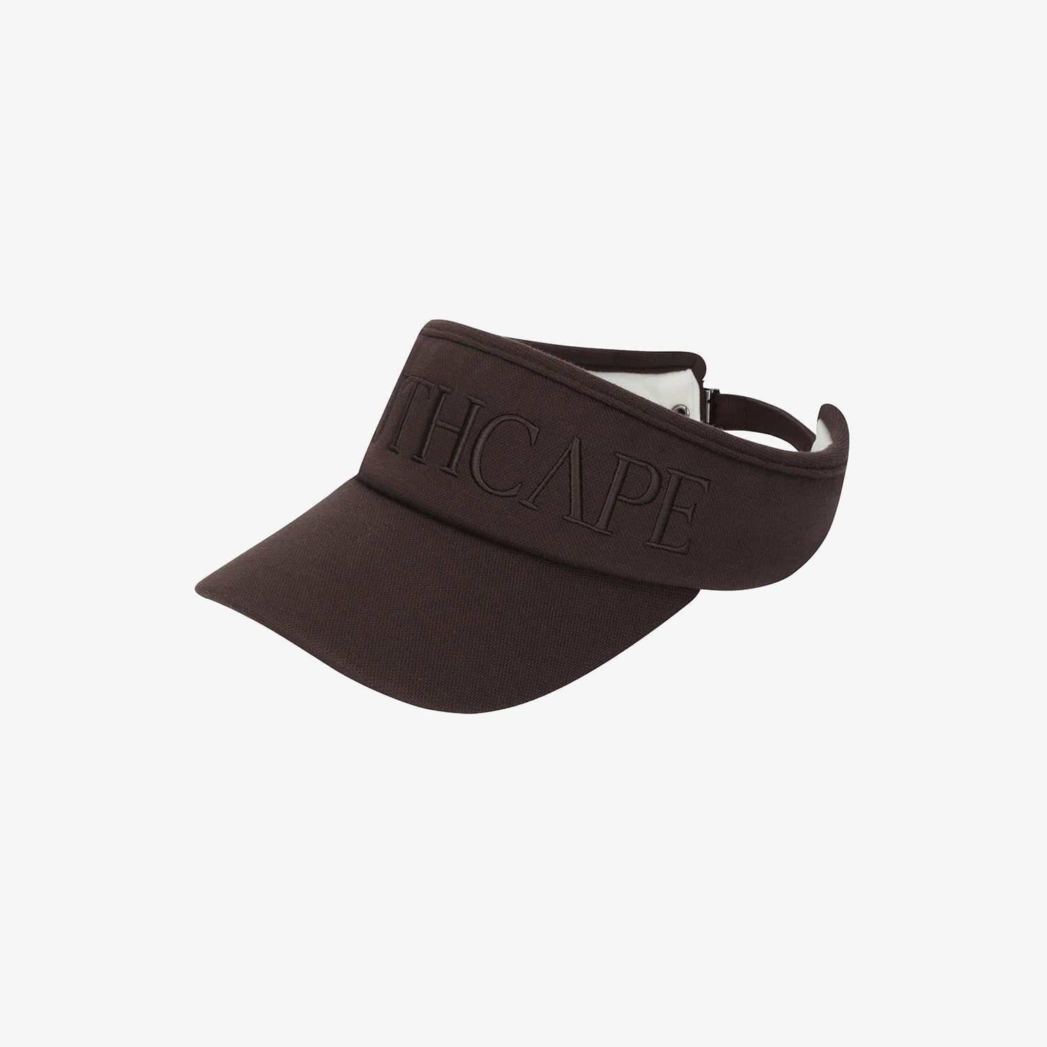 사우스케이프 여성 SOUTHCAPE 로고 바이저_다크 브라운