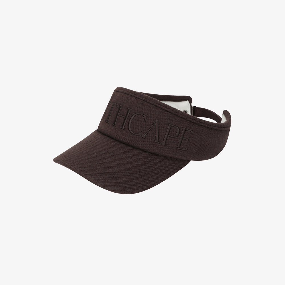 사우스케이프 여성 SOUTHCAPE 로고 바이저_다크 브라운