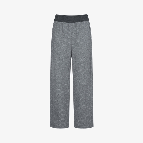 사우스케이프 여성 모노그램 패턴 자카드 스트레이트 팬츠 _차콜 그레이