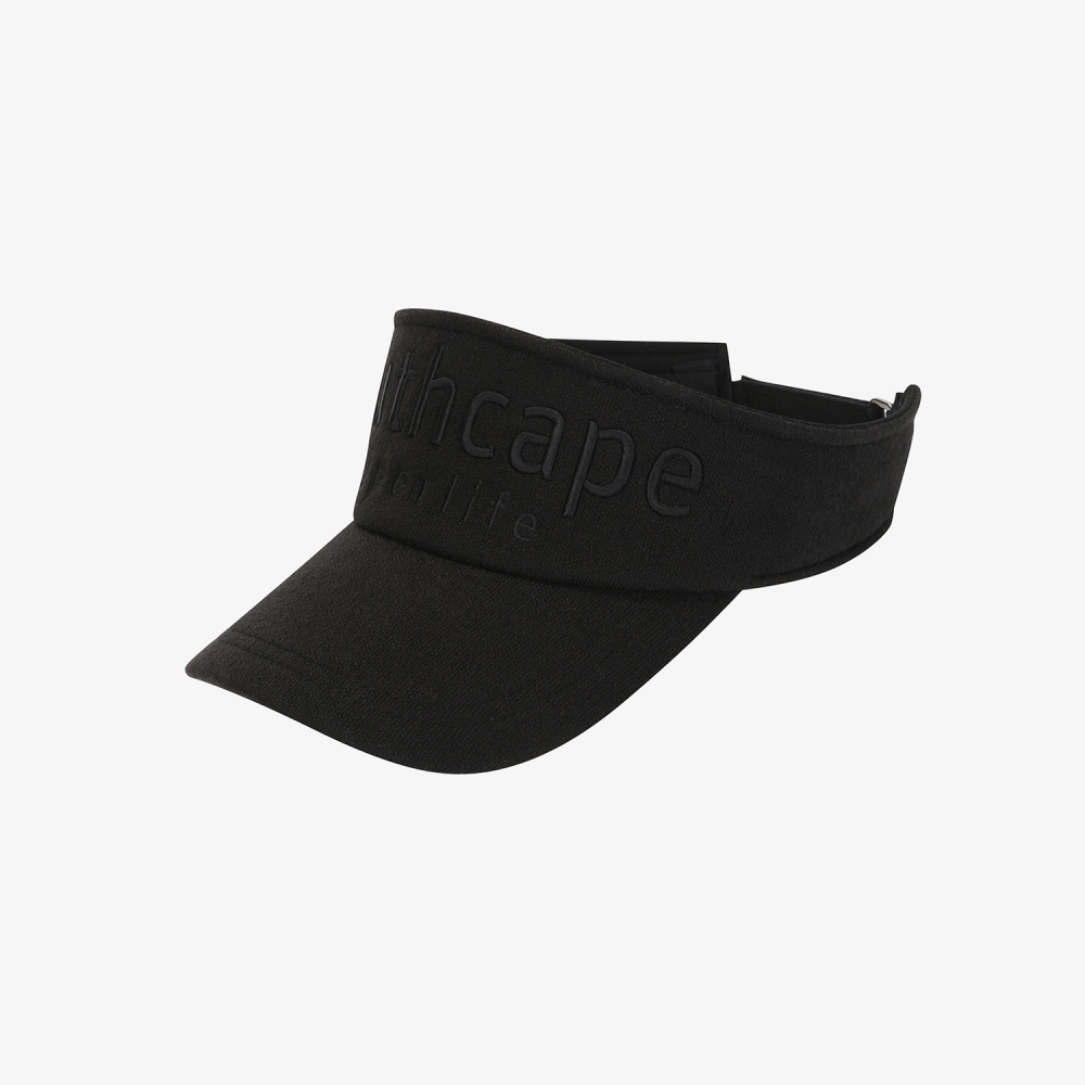 사우스케이프 여성 SOUTHCAPE 니트 로고 바이저_블랙