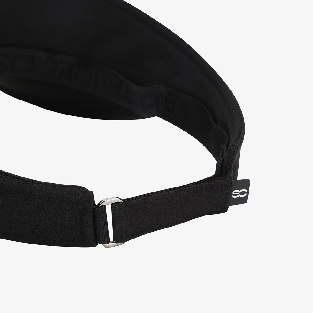 사우스케이프 여성 SOUTHCAPE 니트 로고 바이저_블랙