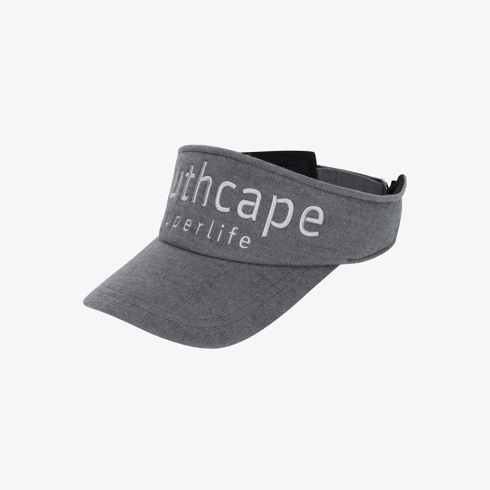 사우스케이프 여성 SOUTHCAPE 니트 로고 바이저_그레이