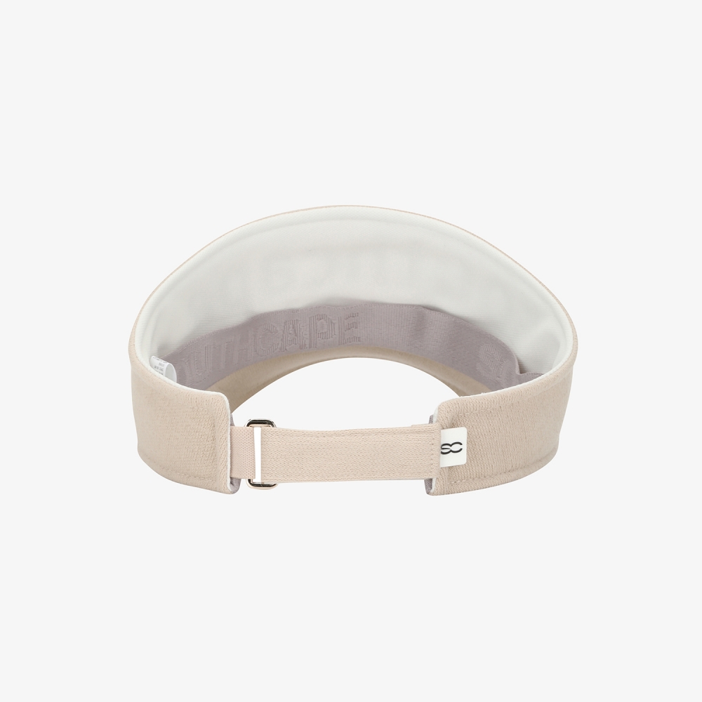 사우스케이프 여성 SOUTHCAPE 니트 로고 바이저_라이트 베이지