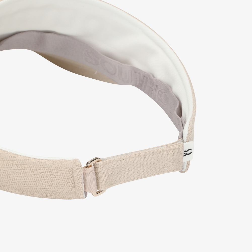 사우스케이프 여성 SOUTHCAPE 니트 로고 바이저_라이트 베이지