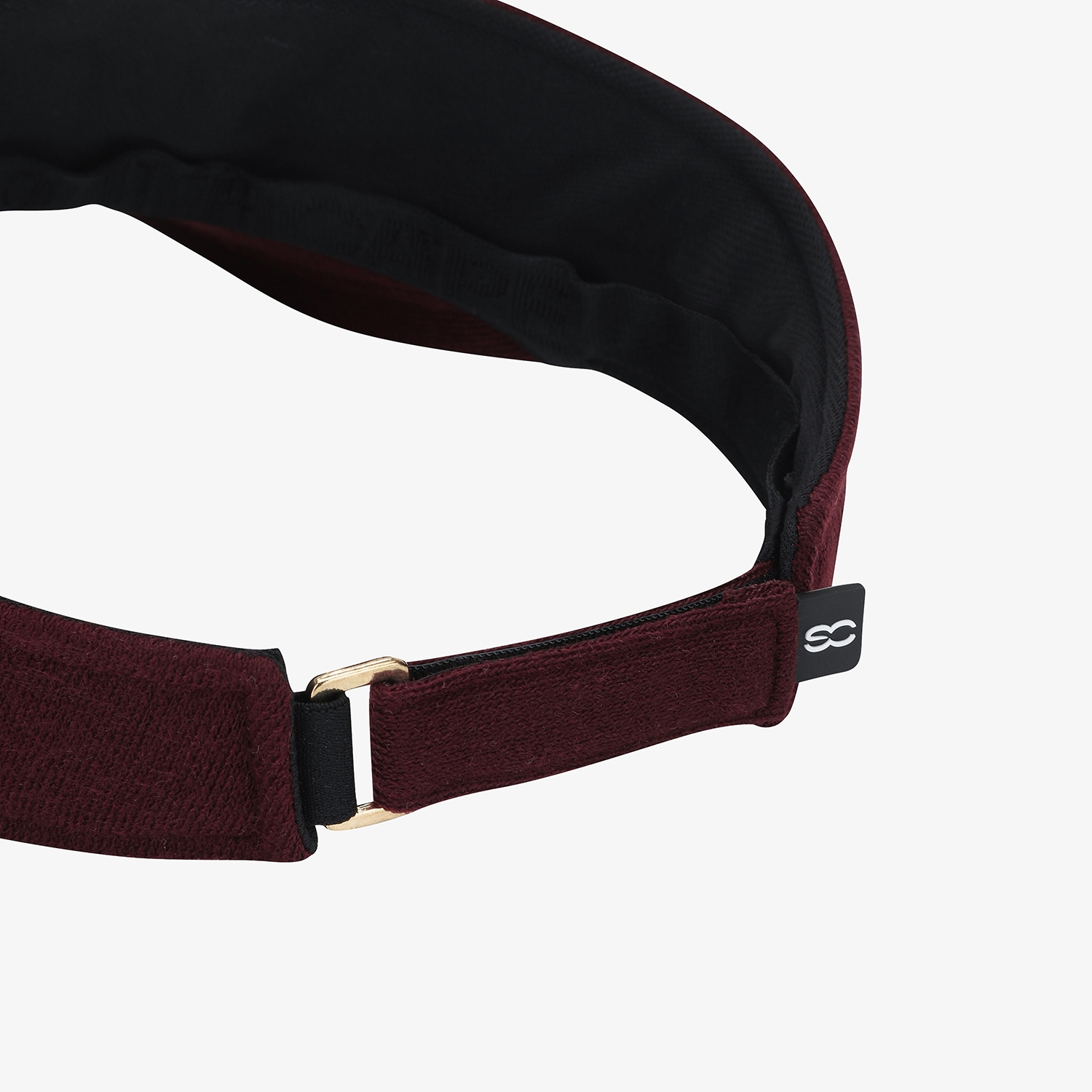 사우스케이프 여성 SOUTHCAPE 니트 로고 바이저_와인