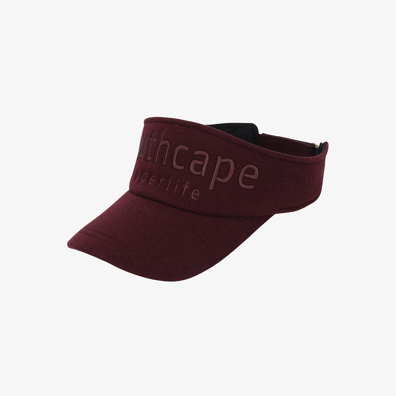 사우스케이프 여성 SOUTHCAPE 니트 로고 바이저_와인