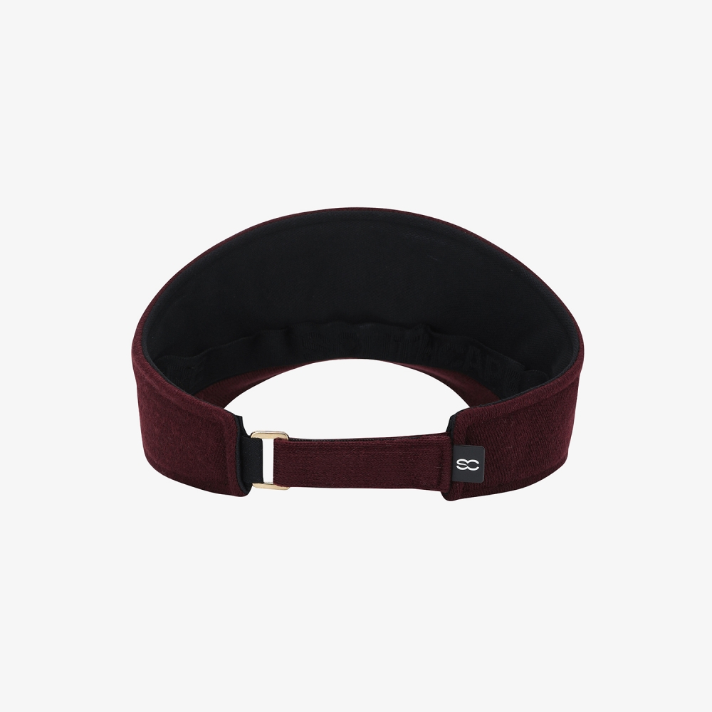 사우스케이프 여성 SOUTHCAPE 니트 로고 바이저_와인