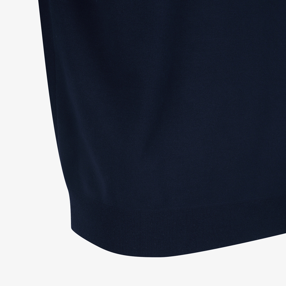 남성 사우스크로스 배색 하프집 니트 풀오버_네이비