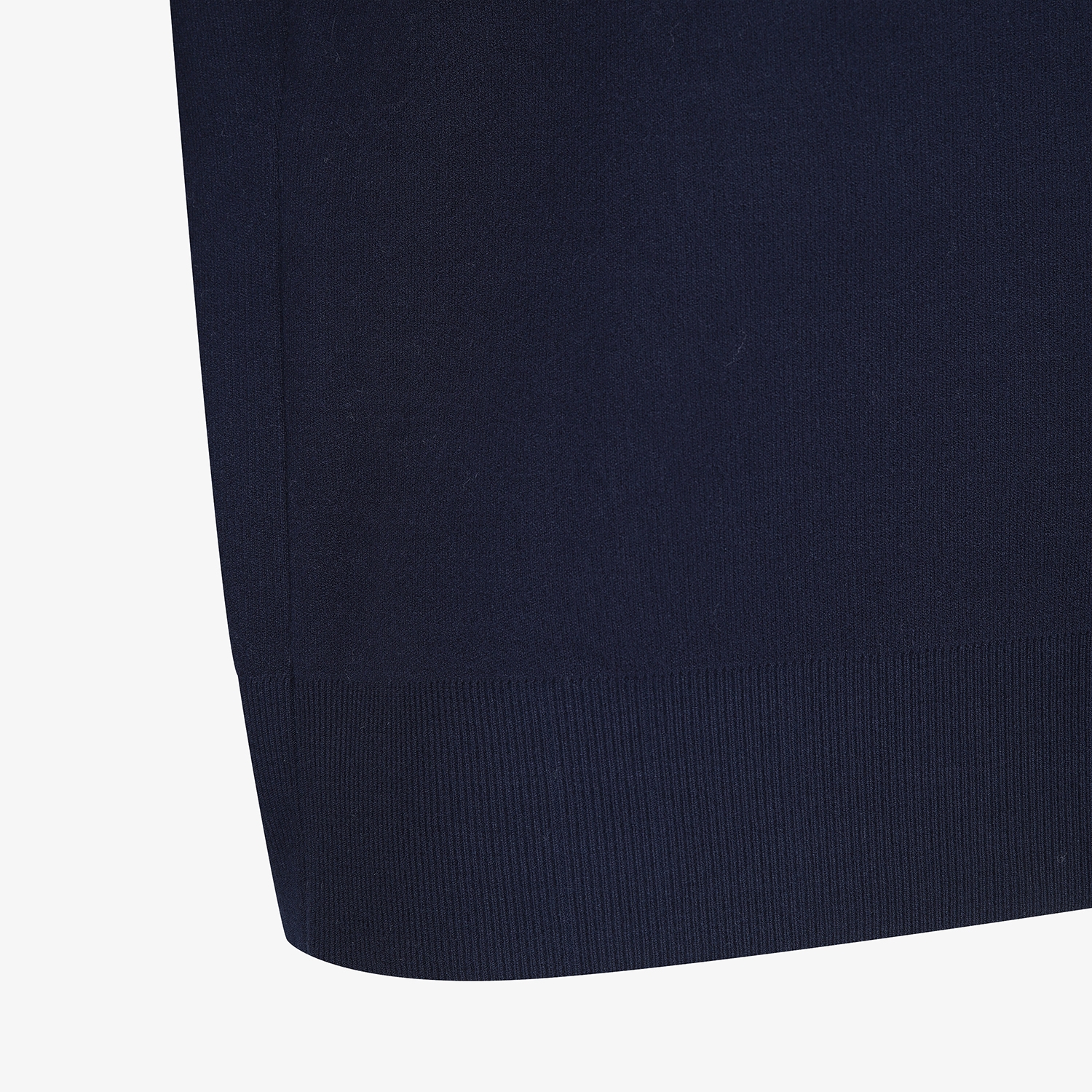 여성 사우스크로스 배색 스트라이프 하프집 니트_네이비