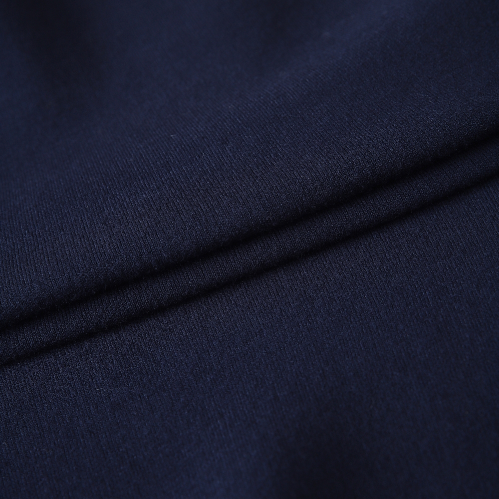 여성 사우스크로스 배색 스트라이프 하프집 니트_네이비