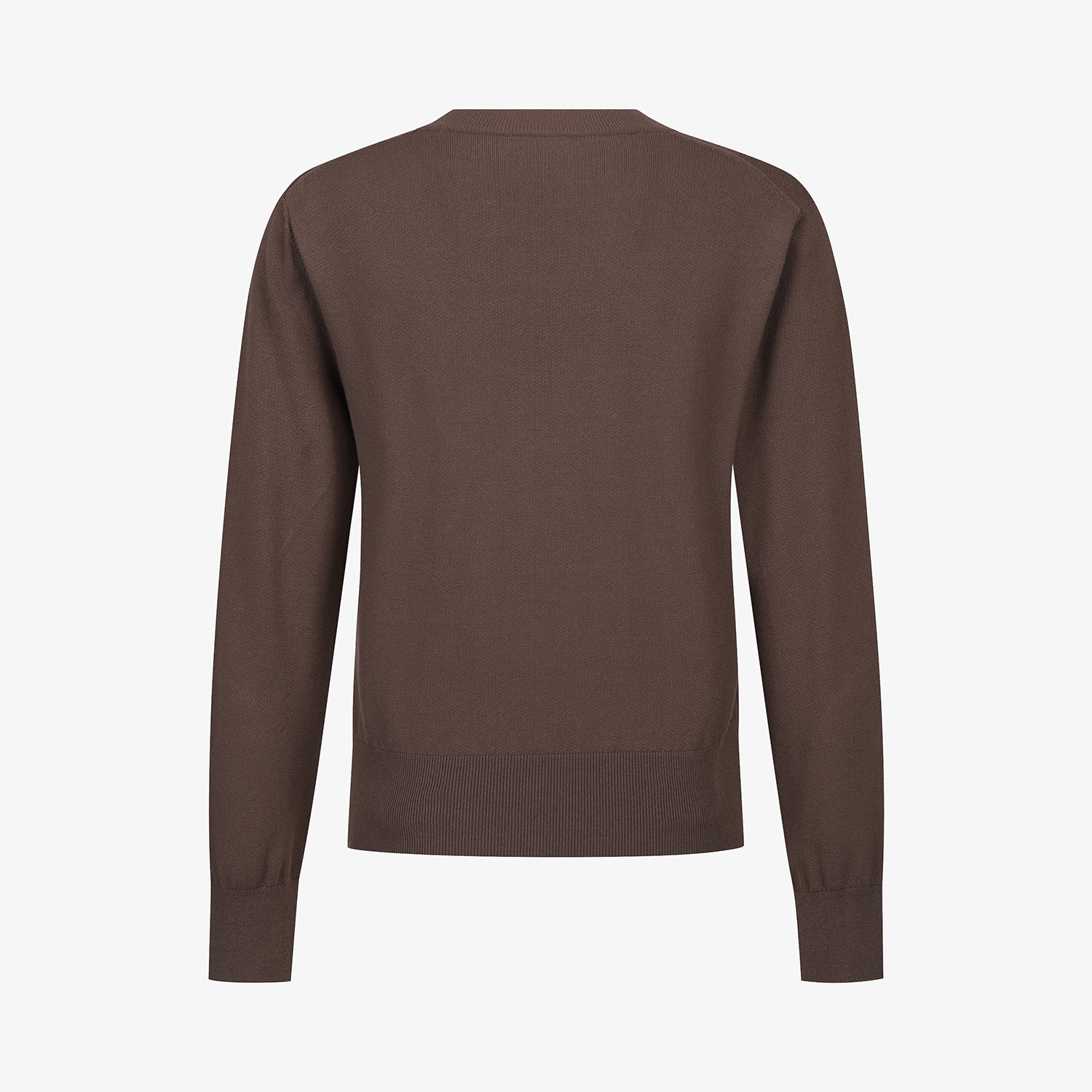 여성 사우스크로스 라운드넥 니트 풀오버_브라운