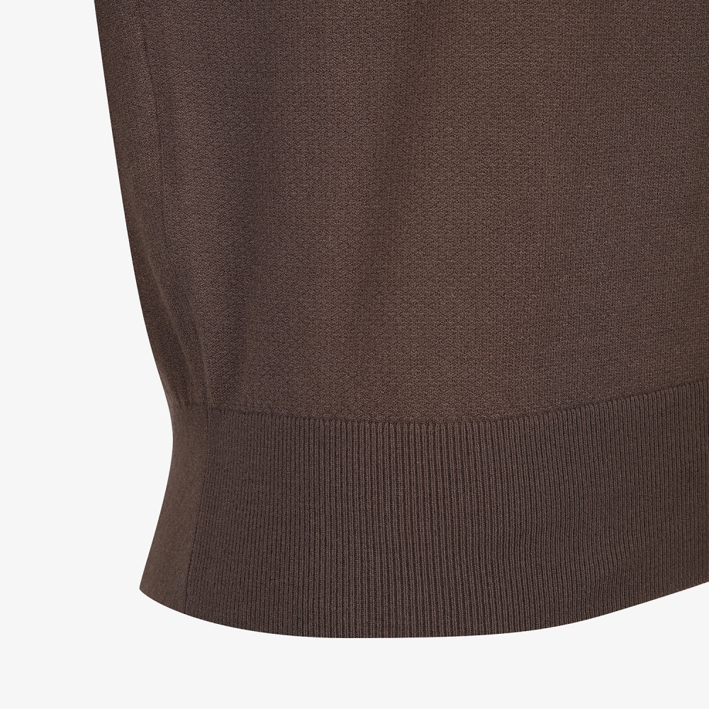 여성 사우스크로스 라운드넥 니트 풀오버_브라운